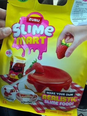Slime Mart Realistic Strawberry Red Slime Food Kit strawberry cheesecake mmmmm